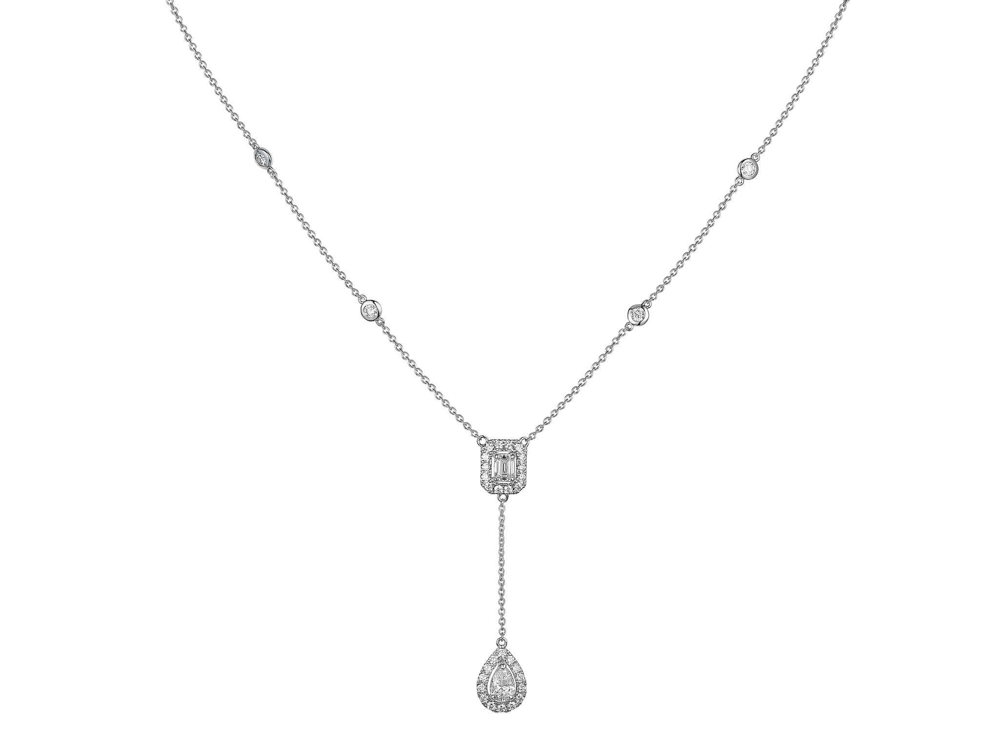 Haakonsen collie i hvitt gull med diamanter 1.30 ct.