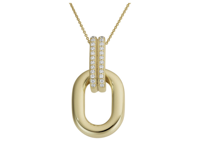 Haakonsen anheng i gull med diamanter 0.15 ct.