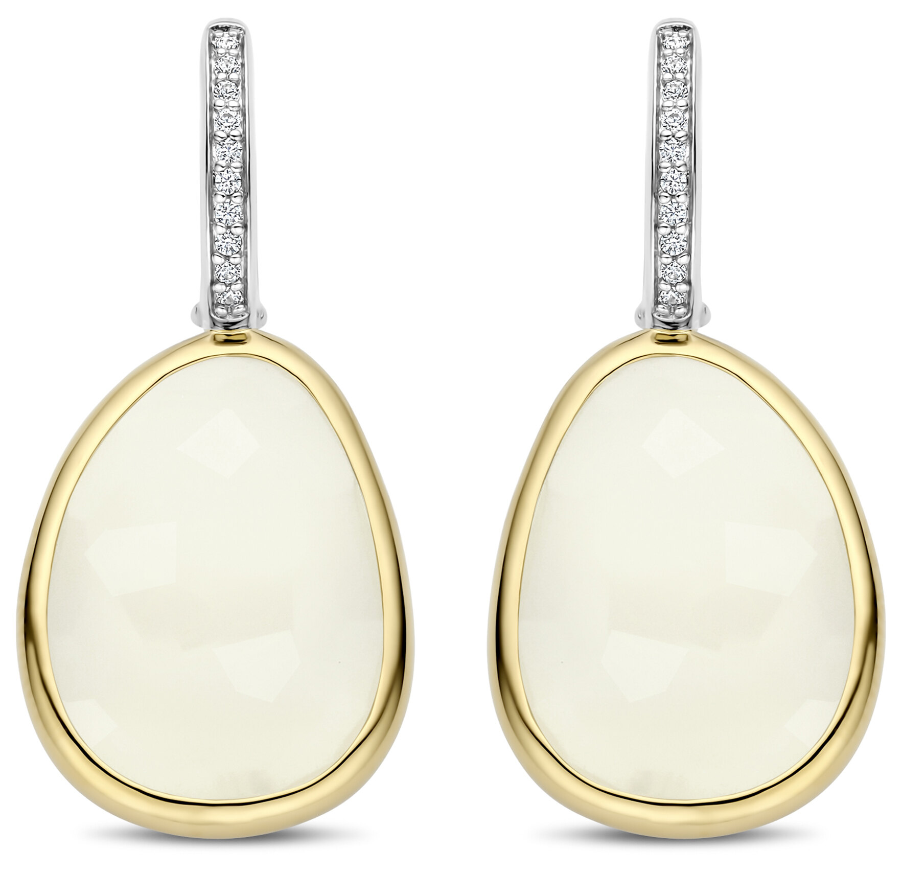 Ti Sento øreringer i sølv med heng.