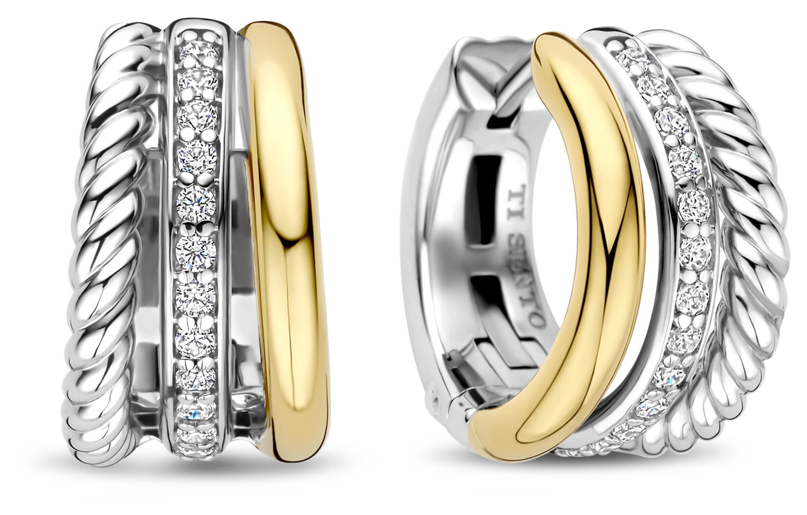 Ti Sento øreringer i sølv.