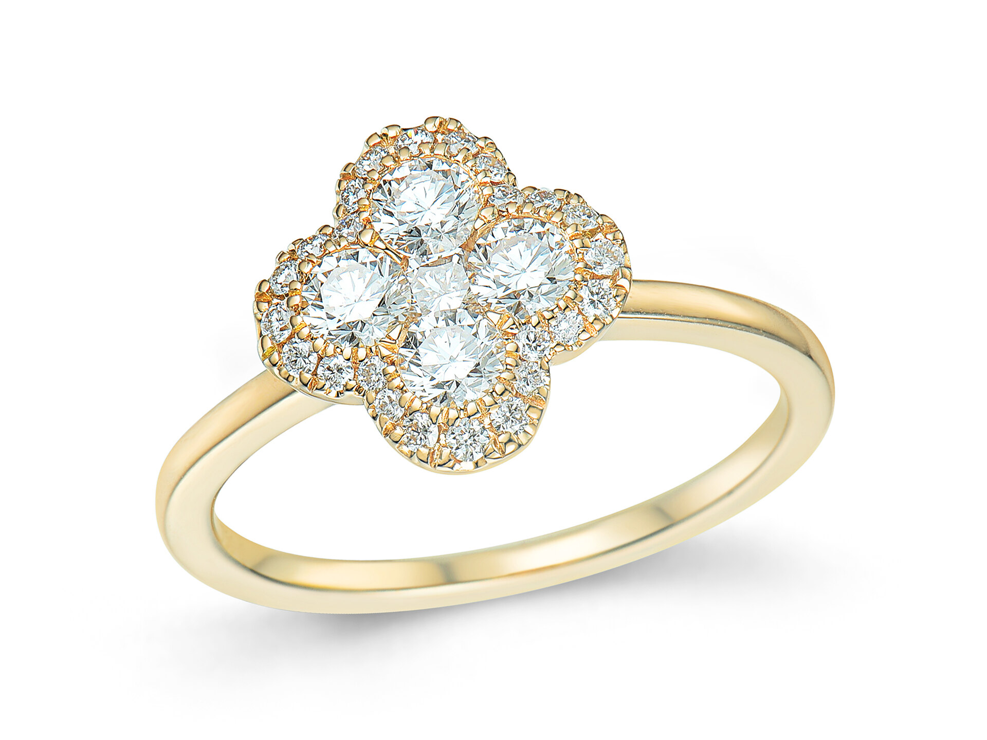 Haakonsen ring i gull med diamanter 0.79 ct.