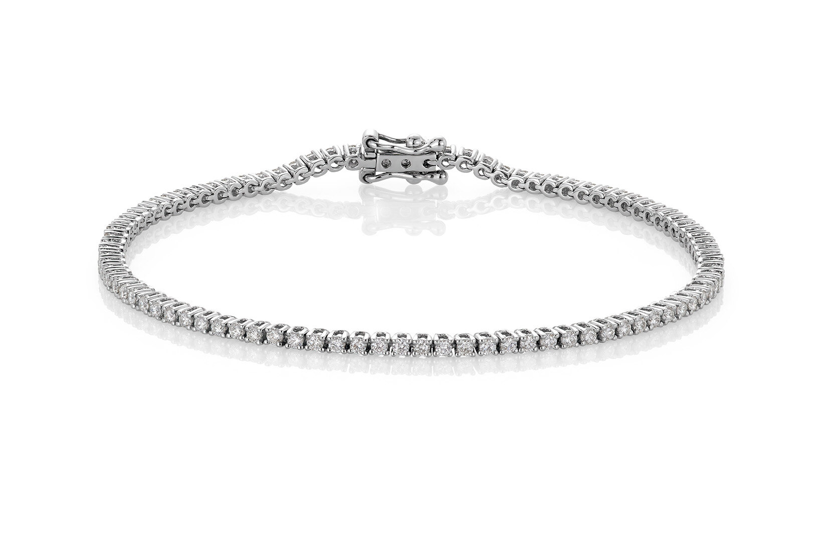 Haakonsen diamantarmbånd i hvitt gull 1.15 ct.