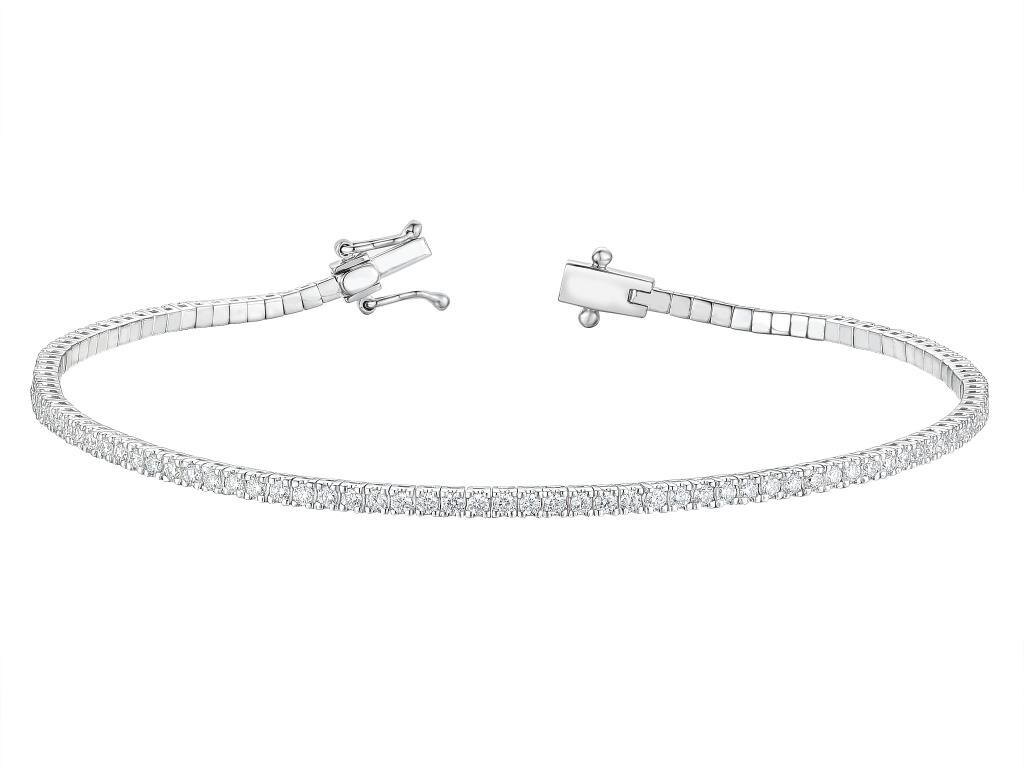 Haakonsen tennisarmbånd i hvitt gull med diamanter 0.96 ct.