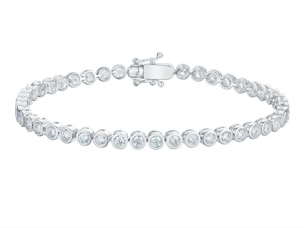 Haakonsen tennisarmbånd i hvitt gull med diamanter 3.06 ct.